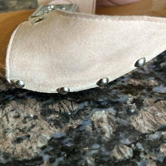 CHANEL WOODEN PLATFORM MULE CLOG SANDALS SIZE 35 - Picture 4 of 6